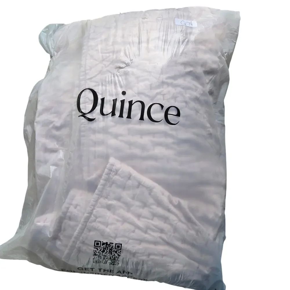 NEW Quince European Linen Cotton Stitch Quilt King / California King Orchid